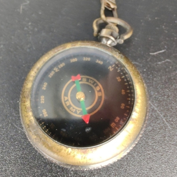 Vintage Tommy Hilfiger compass pocket watch/compass, with chain - Picture 3 of 9